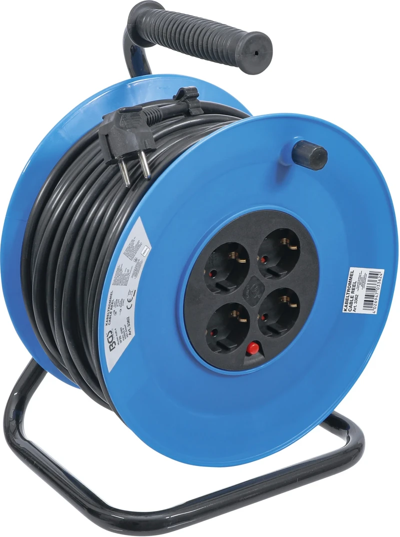 Powerreel / Stroomhaspel - Zwart - 3X1.0 â€“ 50 M